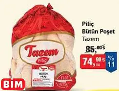 TAZEM PİLİÇ BÜTÜN POŞET TAVUK KG